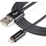StarTech USBLT2MB 2m (6ft) Long Black Apple�&reg; 8-pin Lightning Connector to USB Cable for iPhone / iPod / iPad
