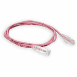 AddOn ADD-10FSLCAT6-PK 10ft RJ-45 (Male) to RJ-45 (Male) Straight Pink Cat6 STP PVC Copper Patch Cable