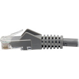 Tripp Lite N201-06N-GY Cat6 Gigabit Snagless Molded (UTP) Ethernet Cable (RJ45 M/M) PoE Gray 6-in. (15.24 cm)