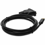 AddOn USBC2DVIDMM6F-AO 6ft (2m) USB-C 3.1 to DVI-D Dual Link (24+1 pin) Male to Male Black Cable