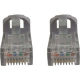 Tripp Lite N261-001-GY Cat6a 10G Snagless Molded UTP Ethernet Cable (RJ45 M/M), PoE, Gray, 1 ft. (0.3 m)