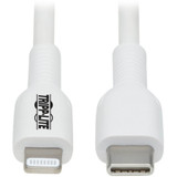 Tripp Lite M102-01M-WH USB-C to Lightning Sync/Charge Cable (M/M), MFi Certified, White, 1 m (3.3 ft.)