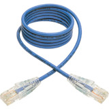 Tripp Lite N201-S04-BL Cat6 Gigabit Snagless Slim UTP Ethernet Cable (RJ45 M/M) PoE Blue 4 ft. (1.22 m)