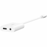 Belkin NPA004btWH RockStar 3.5mm Audio + USB-C Charge Adapter