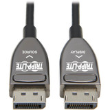 Tripp Lite P580F3-30M-8K6 DisplayPort Active Optical Cable (AOC), 8K 60 Hz (M/M), CL3 Rated, Latching Connectors, Black, 30 m (98 ft.)