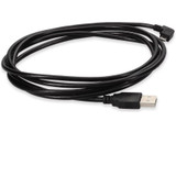 AddOn USB2MICROUSBLT6 6ft USB 2.0 (A) Male to Micro-USB 2.0 (B) Left-Angle Male Black Cable