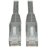 Tripp Lite N201-015-GY Cat6 Gigabit Snagless Molded (UTP) Ethernet Cable (RJ45 M/M) PoE Gray 15 ft. (4.57 m)