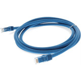 AddOn ADD-10FCAT6A-BE 10ft RJ-45 (Male) to RJ-45 (Male) Straight Blue Cat6A UTP PVC Copper Patch Cable
