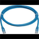 Tripp Lite N201L-2P5M-BL Cat6 Gigabit Snagless Molded UTP Ethernet Cable (RJ45 M/M) PoE LSZH Blue 2.5 m (8.2 ft.)