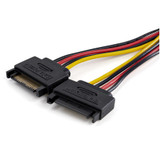 StarTech.com Dual SATA to LP4 Power Doubler Cable Adapter, SATA to 4 Pin LP4 Internal PC Peripheral Power Supply Connector, 9 Amps/108W