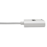 Tripp Lite U444-06N-H4K6WC USB-C to HDMI Adapter (M/F) 4K 60 Hz 60W PD Charging HDCP 2.2 White