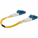 AddOn ADD-LC-LC-0.15M9SMF 0.15m LC (Male) to LC (Male) Yellow OS2 Duplex Riser-Rated Fiber Patch Cable