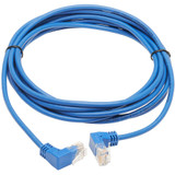 Tripp Lite N204-S10-BL-UD Up/Down-Angle Cat6 Gigabit Molded Slim UTP Ethernet Cable (RJ45 Up-Angle M to RJ45 Down-Angle M) Blue 10 ft. (3.05 m)