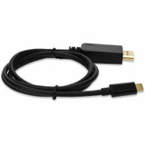 AddOn USBC2DPMM3F 3ft USB 3.1 (C) Male to DisplayPort Male Black Cable