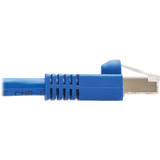 Tripp Lite NM12-6A4-01M-BL M12 X-Cat6a 10G F/UTP CMR-LP Shielded Ethernet Cable (Right-Angle M12 M/RJ45 M) IP68 PoE Blue 1 m (3.3 ft.)