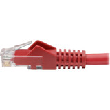 Tripp Lite N201-06N-RD Cat6 Gigabit Snagless Molded (UTP) Ethernet Cable (RJ45 M/M) PoE Red 6-in. (15.24 cm)