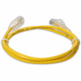 AddOn ADD-5FSLCAT6A-YW Cat.6a Slim UTP Patch Network Cable