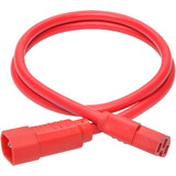 Tripp Lite Power Cord C14 to C15 Heavy-Duty 15A 250V 14 AWG 3 ft. (0.91 m) Red