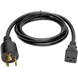 Tripp Lite Power Cord C19 to NEMA L6-20 Heavy-Duty 20A 250V 12 AWG 6 ft. (1.83 m) Black