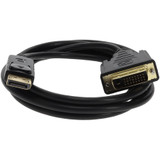 AddOn DISPLAYPORT2DVI6F-5PK 5PK 6ft DisplayPort 1.2 Male to DVI-D Dual Link (24+1 pin) Male Black Cables Which Requires DP++ For Resolution Up to 2560x1600 (WQXGA)