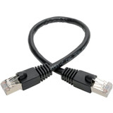 Tripp Lite N262-001-BK Cat6a 10G Snagless Shielded STP Ethernet Cable (RJ45 M/M) PoE Black 1 ft. (0.31 m)