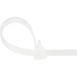 StarTech 10"(25cm) Reusable Cable Ties - 2-1/2"(65mm) Dia. 50lb(22Kg) Tensile Strength - Nylon - In/Outdoor - UL Listed - 100 Pack - White