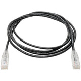 Tripp Lite N201-S07-BK Cat6 UTP Patch Cable (RJ45) - M/M, Gigabit, Snagless, Molded, Slim, Black, 7 ft.