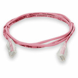AddOn ADD-1FSLCAT6-PK 1ft RJ-45 (Male) to RJ-45 (Male) Straight Pink Cat6 STP PVC Copper Patch Cable