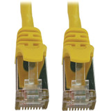 Tripp Lite N262-S06-YW Cat6a 10G Snagless Shielded Slim STP Ethernet Cable (RJ45 M/M), PoE, Yellow, 6 ft. (1.8 m)