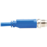 Tripp Lite NM12-603-03M-BL M12 X-Cat6 1G UTP CMR-LP Ethernet Cable (Right-Angle M/M), IP68, PoE, Blue, 3 m (9.8 ft.)
