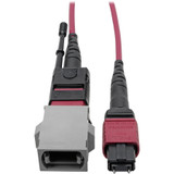 Tripp Lite N846-08N-C2B MTP/MPO Parallel Optics Base-8 Migration Fiber Adapter Polarity C to B 12 Fiber 40GB/100GB OM4 M/F Magenta 8 in.