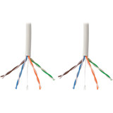 Tripp Lite N022-01K-WH Cat5e 350 MHz Solid Core (UTP) PVC Bulk Ethernet Cable White 1000 ft. (304.8 m) TAA