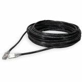 AddOn ADD-50FCAT6AS-BK 50ft RJ-45 (Male) to RJ-45 (Male) Shielded Straight Black Cat6A STP PVC Copper Patch Cable