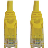 Tripp Lite N261-100-YW Cat6a 10G Snagless Molded UTP Ethernet Cable (RJ45 M/M), PoE, Yellow, 100 ft. (30.5 m)