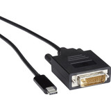 Black Box VA-USBC31-DVID-006 USB-C Adapter Cable - USB-C to DVI Adapter, 1080p @ 60Hz, DP 1.2 Alt Mode