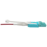 Tripp Lite N821-03M-MG-T 10G Duplex Multimode 50/125 OM4 LSZH Fiber Optic Cable (LC/LC) Push/Pull Tabs Magenta 3 m