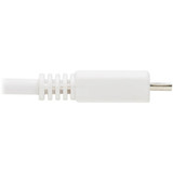 Tripp Lite U050AB-003-WH Safe-IT USB-A to USB Micro-B Antibacterial Cable (M/M), USB 2.0, White, 3 ft.