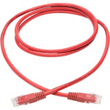 Tripp Lite N200-005-RD Cat6 Gigabit Molded (UTP) Ethernet Cable (RJ45 M/M) PoE Red 5 ft. (1.52 m)