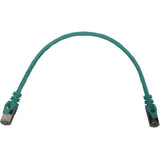 Tripp Lite N262-S01-AQ Cat6a 10G Snagless Shielded Slim STP Ethernet Cable (RJ45 M/M), PoE, Aqua, 1 ft. (0.3 m)