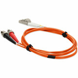 AddOn ADD-ST-LC-2M5OM3-OE 2m LC (Male) to ST (Male) Orange OM3 Duplex Plenum-Rated Fiber Patch Cable