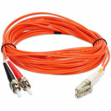 AddOn ADD-ST-LC-2M6MMF-TAA 2m LC (Male) to ST (Male) Orange OM1 Duplex Fiber TAA Compliant OFNR (Riser-Rated) Patch Cable