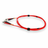 AddOn ADD-ST-ST-3M6MMFP-RD 3m ST (Male) to ST (Male) Red OM1 Duplex Plenum-Rated Fiber Patch Cable