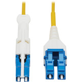 Tripp Lite N381L-05M 400G Duplex Singlemode 9/125 OS2 Fiber Optic Cable (CS-UPC/LC-UPC) Round LSZH Jacket Yellow 5 m