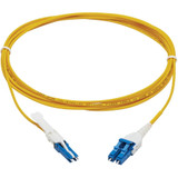 Tripp Lite N381L-05M 400G Duplex Singlemode 9/125 OS2 Fiber Optic Cable (CS-UPC/LC-UPC) Round LSZH Jacket Yellow 5 m