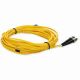 AddOn ADD-ST-LC-3M9SMF-TAA 3m LC (Male) to ST (Male) Yellow OS2 Duplex Fiber TAA Compliant OFNR (Riser-Rated) Patch Cable