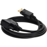 AddOn DISPORT2DVI6F-5PK 5PK 6ft DisplayPort 1.2 Male to DVI-D Dual Link (24+1 pin) Male Black Cables Which Requires DP++ For Resolution Up to 2560x1600 (WQXGA)