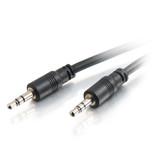 C2G 25ft 3.5mm Stereo Audio Cable With Low Profile Connectors M/M - In-Wall CMG-Rated