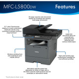 Brother MFC-L5800DW Laser Multifunction Printer - Monochrome - Duplex