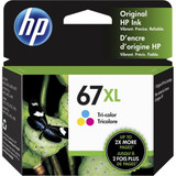HP 67XL Original High Yield Inkjet Ink Cartridge - Tri-color - 1 Pack