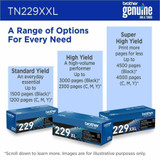 Brother Genuine TN229XXLY Super High-yield Yellow Toner Cartridge